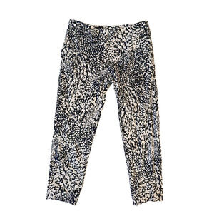 Escada Pants Womens 38‎ Abstract Animal Print Textured Cropped Trousers